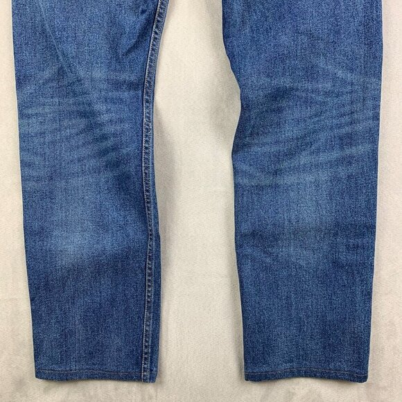 Levis Mens Pants 30 Blue Jeans 505 Regular Fit Medium Wash Strauss Denim 30x28 - Picture 9 of 10